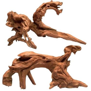 Imagem de Hiwzitar Madeira flutuante para aquário (vermelho, 10-14 polegadas)