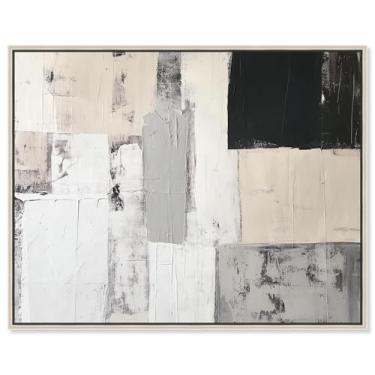 Imagem de Art Remedy Tela artística em forma de meados do século, 51 x 40 cm, moldura prateada, giz e carvão