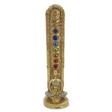 Imagem de Incensário 7 Chakras Yoga Porta Incensos Vertical em Resina Incenso Va