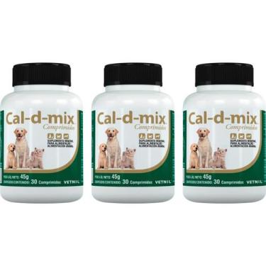 Imagem de Cal-d-mix 30 Comprimidos - Vetnil - 3 Unidades