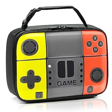 Imagem de Hairao Lancheira infantil para meninos, lancheira isolada para console de jogos para crianças, lancheira de couro para meninos, à prova d'água e à prova de vazamento, portátil para a maioria das