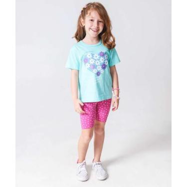 Imagem de Bermuda Infantil Ciclista Corações Marisa Tam 4 a 10 R-66216, Rosa, 4