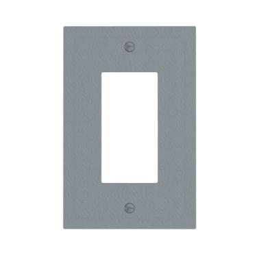 Imagem de WUYOCHA Capas decorativas cinza 1 Gang Rocker Light Switch Cover Plate Placas de parede únicas para tomadas elétricas, placas de interruptor, placa frontal para quarto, cozinha, decoração de casa