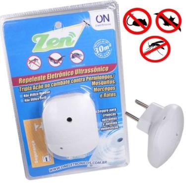 Imagem de Repelente Eletrônico Zen Pernilongos Ratos E Morcegos - Amicus, Branco