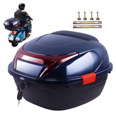 Imagem de Capa para motocicleta, caixa porta-malas para motocicleta,Estojo ergonômico para armazenamento de porta-malas de - Estojo impermeável para organização de motocicletas para guardar roupas