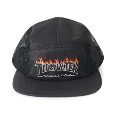 Imagem de Boné Thrasher Magazine Five Panel Schorched Outline - Preto-Unissex