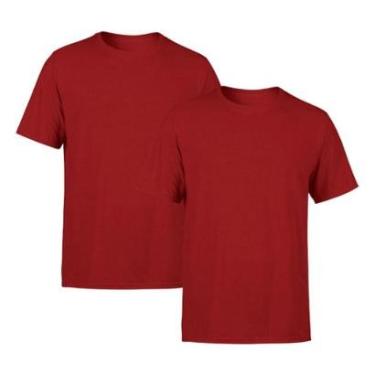 Imagem de Kit 2 Camisetas AMGK Masculina Lisa Premium 100% Algodão-Masculino