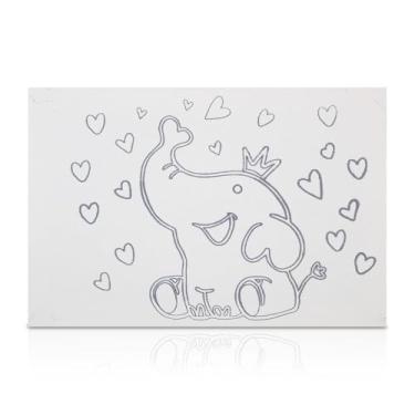 Imagem de Souza & Cia, Tela De Pintura Riscada, 20cm X 30cm, Desenho: Elefante (Ref: 8155)