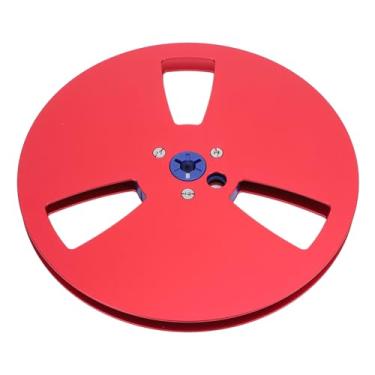 Imagem de Generic Carretel de Fita Vazio, Carretel de Absorção de Liga de Alumínio, Resistente à Curvatura Fina, 1/4 7 Espaços, Substituição de Peça de Máquina de Abertura para Revox Studer (vermelho)
