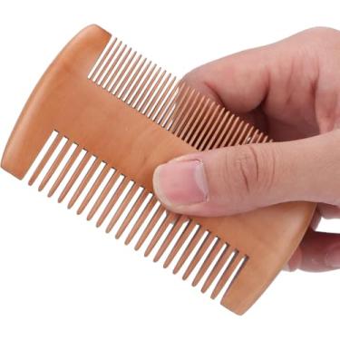 Imagem de Pente de barba, pente portátil antiestático para bigode sem estática para barbas para pentear o cabelo
