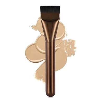 Imagem de Pincel de base para maquiagem líquida, pincel de base líquida de espátula plana, pincel de maquiagem facial premium para creme de mistura