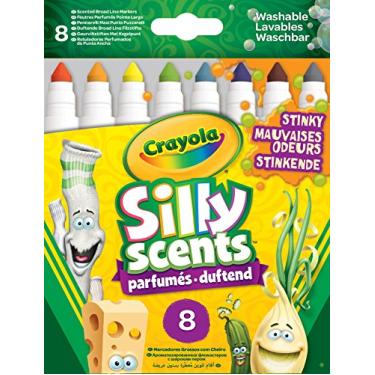 Imagem de CRAYOLA Silly Scents Scented Broad line Stinky Markers Felt Tip Colouring Pens 8 pack