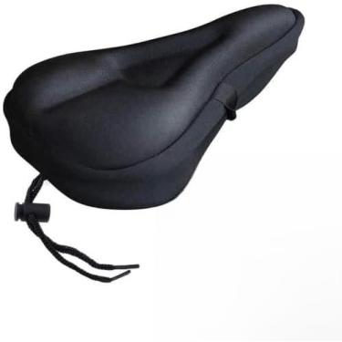 Imagem de Capa Gel Banco Selim Assento Bike Pedal Almofada Forro Ajustável Regulável Anatômica Ciclismo Bicicleta Spinning Bmx Ergométrica Mountain Bike