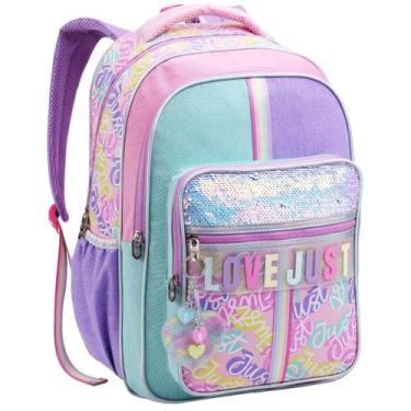 Imagem de Mochila Escolar de Costas Infantil para Menina Criança Material Reforç