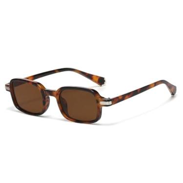Imagem de Óculos de Sol UV400 - Lentes Degradê Oceano Transparentes com Rebites para Homens e Mulheres, Ideais para Esportes ao Ar Livre, Corrida e Ciclismo, Estampa de Leopardo