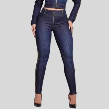 Imagem de Calça Skinny Sofisticada com Laterais Personalizadas Pit Bull Jeans 86463-Feminino