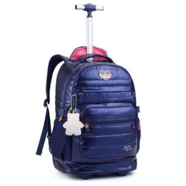 Imagem de Mochila Rodinha Juvenil Feminina Bolso Notebook Lorena-Feminino