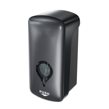 Imagem de POCREATION Dispensador de Sabão Manual, Capacidade de 1L, Dispensador de Sabão para Banheiro Montado na Parede Com Tiras Adesivas e Kit de Ferragens, para Banheiros Públicos ou Espaços