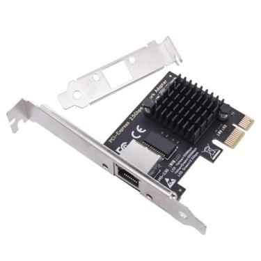 Imagem de CY Adaptador de cabo LAN de rede Ethernet de 2500Mbps 2,5Gbps para PCI-E PCI Express 1x GBE Gigabit 1000Mbps para placa-mãe de mesa