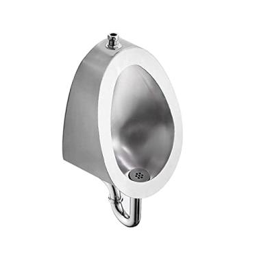 Imagem de Mictório de indução automática, mictório de banheiro público, mictório de aço inoxidável 304, mictório masculino montado na parede, vaso sanitário vertical pequeno, adequado para casa, hotel, escola