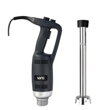 Imagem de VONCI Liquidificador de imersão comercial de 500 W, eixo removível SUS 304 de 39,9 cm, batedeira manual resistente com velocidade variável de 4000 a 16000 RPM, liquidificador elétrico profissional