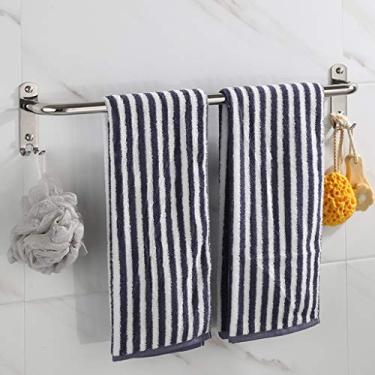 Imagem de CGKs6anmU Prateleira de banheiro toalheiro barra de toalha para banheiro haste única 40-120 cm montagem na parede SUS 304 toalheiro de aço inoxidável acabamento polido 0724 (tamanho: 50 cm) (50 cm)