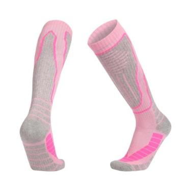 Imagem de Meias Térmicas De Inverno Para Mulheres, Meias De Algodão Para Esqui, 