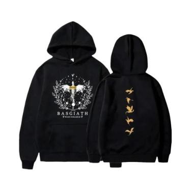 Imagem de Moletom Vintage Gótico Feminino 2025 Com Estampa De Quarta Asa Casual 