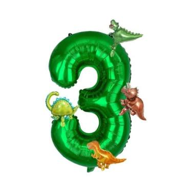 Imagem de Conjunto De Balões De Festa De Aniversário De Dinossauro 6 Peças Decor