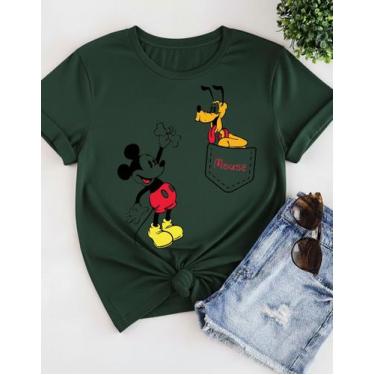 Imagem de Camiseta Blusa Tshirts Desenho Mickey Pluto Algodão Unissex - MB Sport