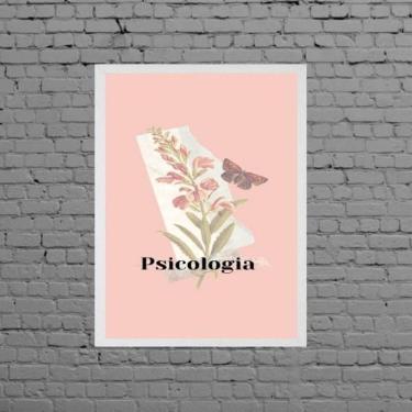 Imagem de Quadro Decorativo Psicologia Feminino 33X24Cm - Com Vidro