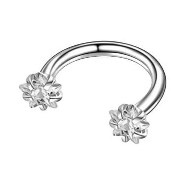 Imagem de Piercing De Zircônia Dupla Estrela Em Formato De Ferradura Para Septo,
