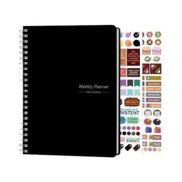 Imagem de Bloco De Notas Agenda Semanal A5 52 Páginas Material Escolar E De Escr