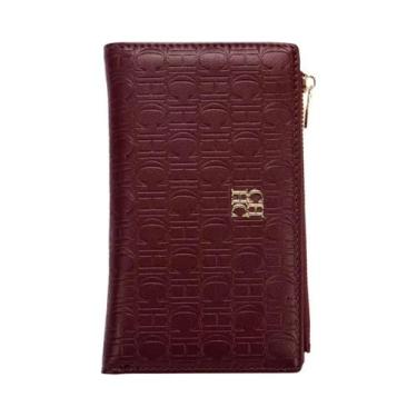 Imagem de Carteira Feminina De Cor Sólida Tri-Fold Luxuosa Moda Longa Porta Moed