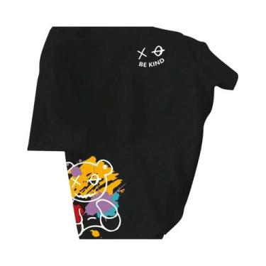 Imagem de Camiseta De Algodão Masculina De Verão, Corte Solto, Gola Redonda, Est