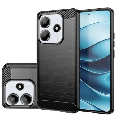 Imagem de Gufuwo Capa para Redmi Note 14 5G/Poco M7 Pro (5G)/Redmi Note14 SE (5G), Capa de telefone fina de fibra de carbono TPU macia capa protetora antiarranhões à prova de choque para Xiaomi Redmi Note14 5G