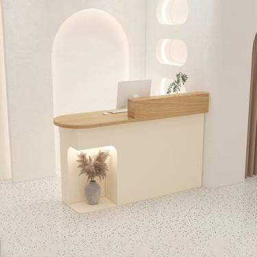 Imagem de Mesa de recepção pequena, mesa de recepção, balcão de recepção, mesa de cheque, mesa de recepção moderna, balcão de recepção, mesa de recepção de salão, balcão, balcão de embrulho, caixa de check-out