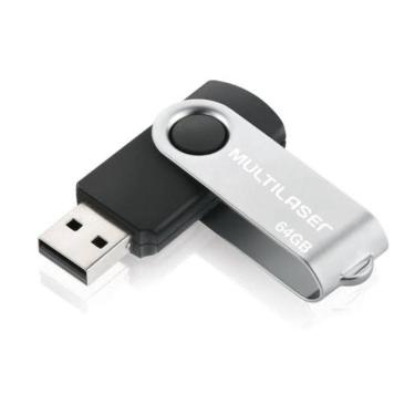 Imagem de Pendrive Twist Preto 64gb Multilaser Modelo Pd590