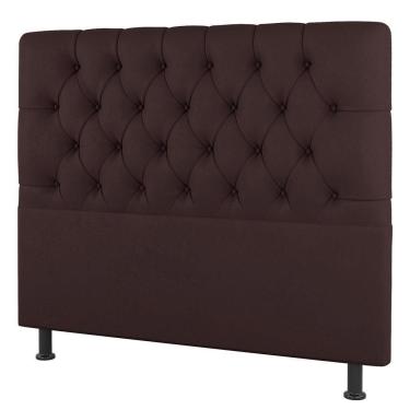 Imagem de Cabeceira Cama Box Casal Queen Size Nice 160cm Sintético Marrom - Desk Design