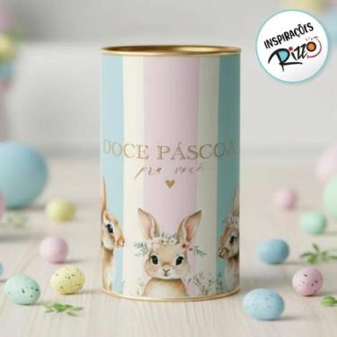 Imagem de Lata Rigida para Ovos de 500g - Doce Páscoa pra Você - 12,5x22cm - 1 u