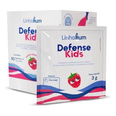 Imagem de Suplemento Defense Kids Morango Imunidade Infantil Linhahum, Morango