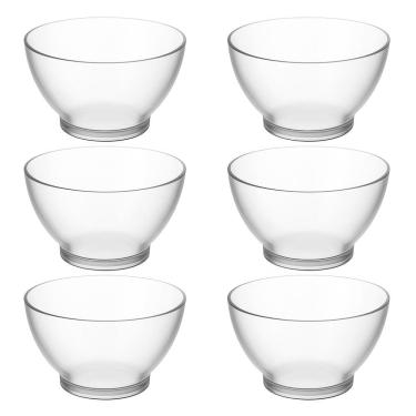 Imagem de Conjunto 6 Bowls 750ml Cumbucas Plásticas Coza Incolor Sobremesas Caldos Sopas