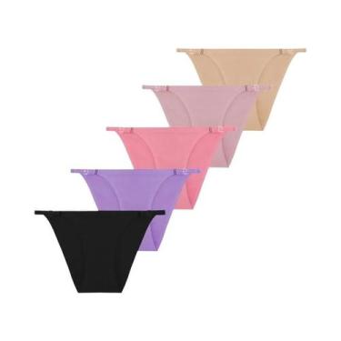 Imagem de Conjunto De Lingerie Feminina Sexy De Cintura Baixa Sem Costura 5 Peça