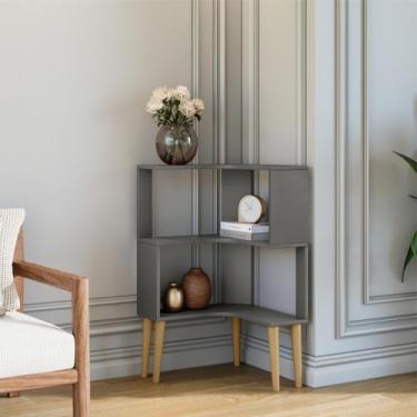 Imagem de Estante Multiuso de Canto Berlim 3 Prateleiras - RV Móveis