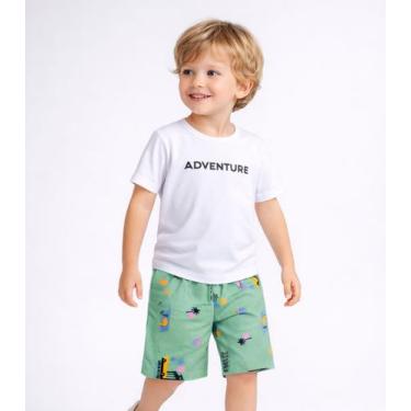 Imagem de Conjunto Infantil Camiseta Com Bermuda Select Branco, 8, Branco