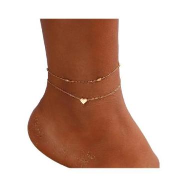 Imagem de Tornozeleiras De Crochê Femininas Com Coração, Sandálias Descalças, Jo