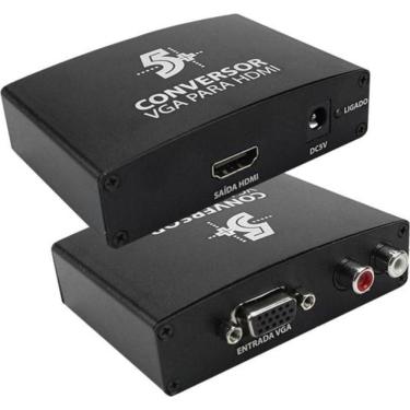 Imagem de Conversor de Vídeo VGA para HDMI F002 para Computador em TV HDTV 1080P com Suporte Até 1920×1080