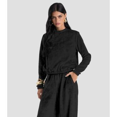 Imagem de Blusão Feminino Plush Dianna Preto - Santa Luzia, P, Preto