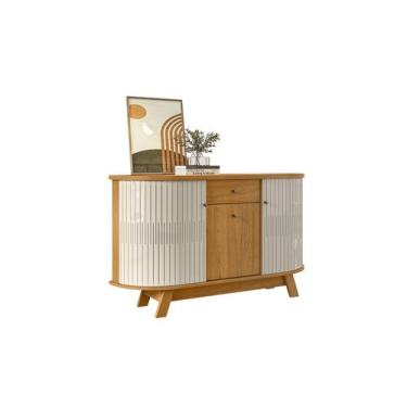 Imagem de Buffet Monza 136cm 4 Portas 2 Gavetas Internas e 2 Prateleiras Cinamom
