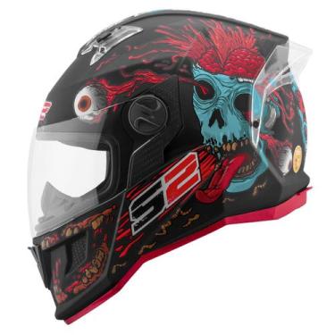Imagem de Capacete Fechado Stealth Zombie Fosco Pro Tork Masculino Feminino Segu